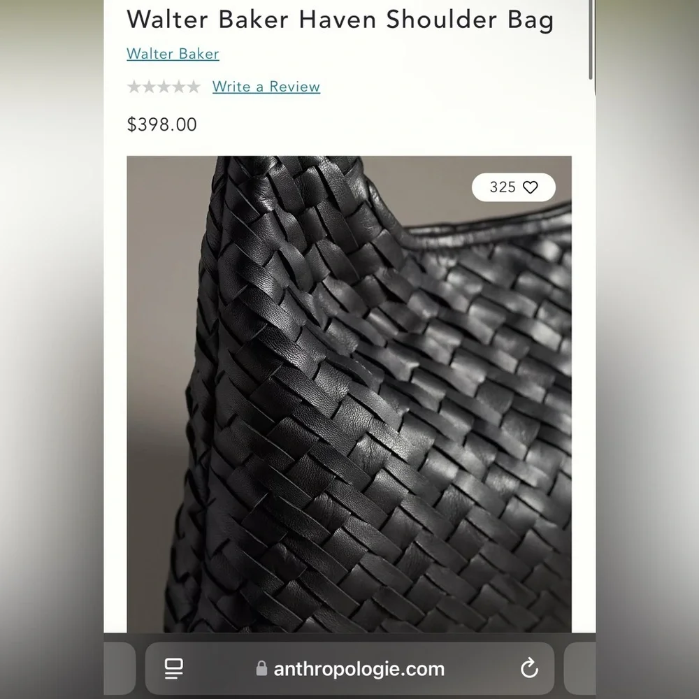 NWT Anthropologie Walter Baker Haven Shoulder Bag black - Picture 5 of 7